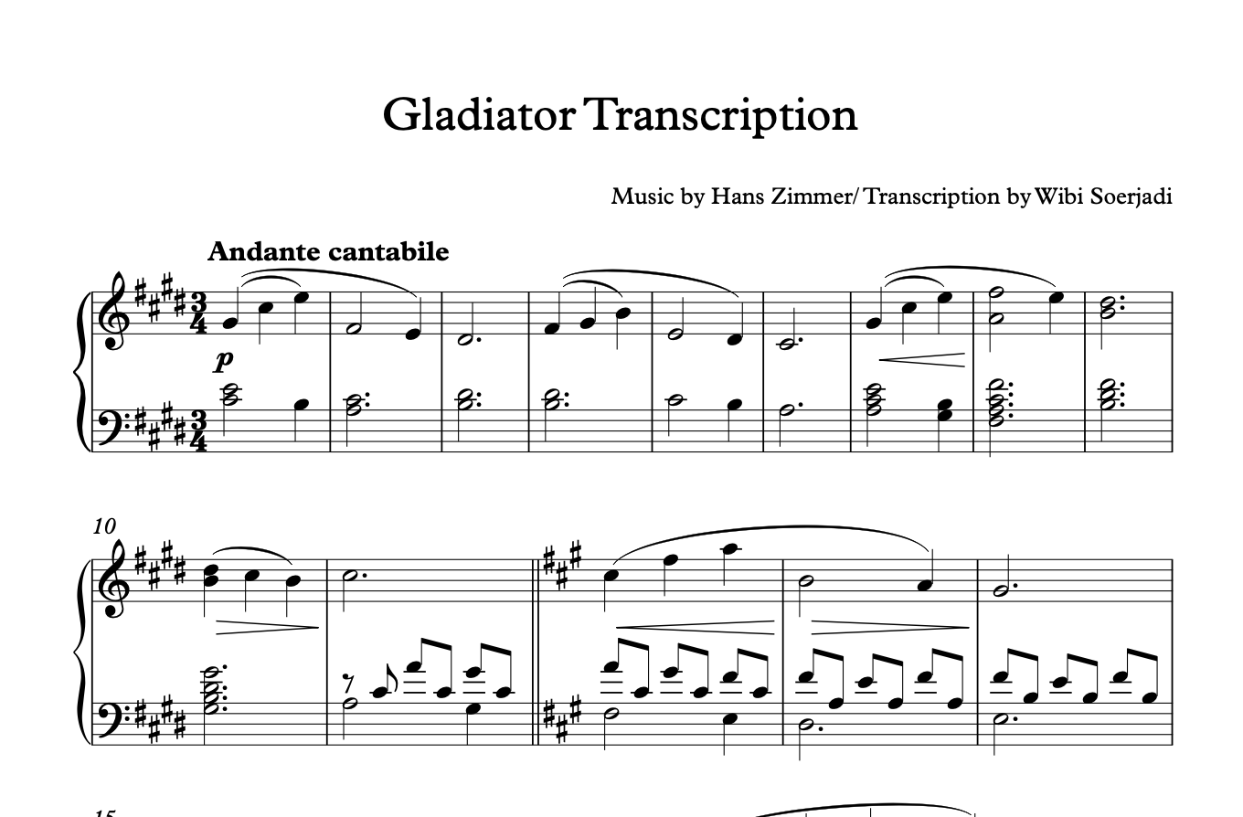 Gladiator Transcription